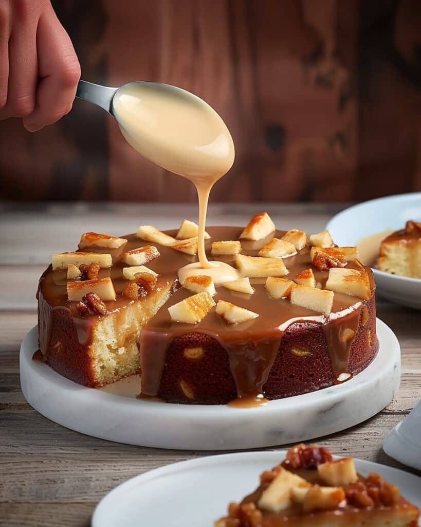 Irish Apple Cake with Custard Sauce