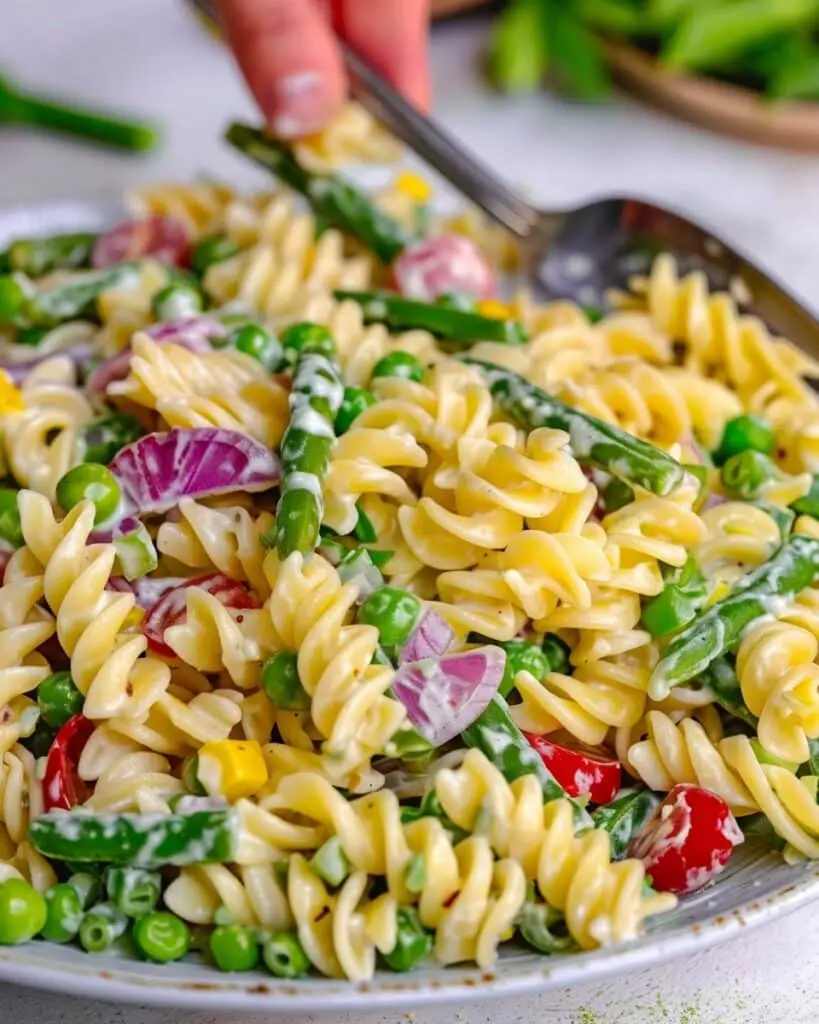 Layered Spring Pasta Salad