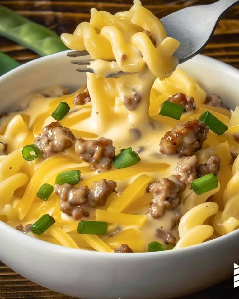 Loaded Cheeseburger Alfredo Pasta