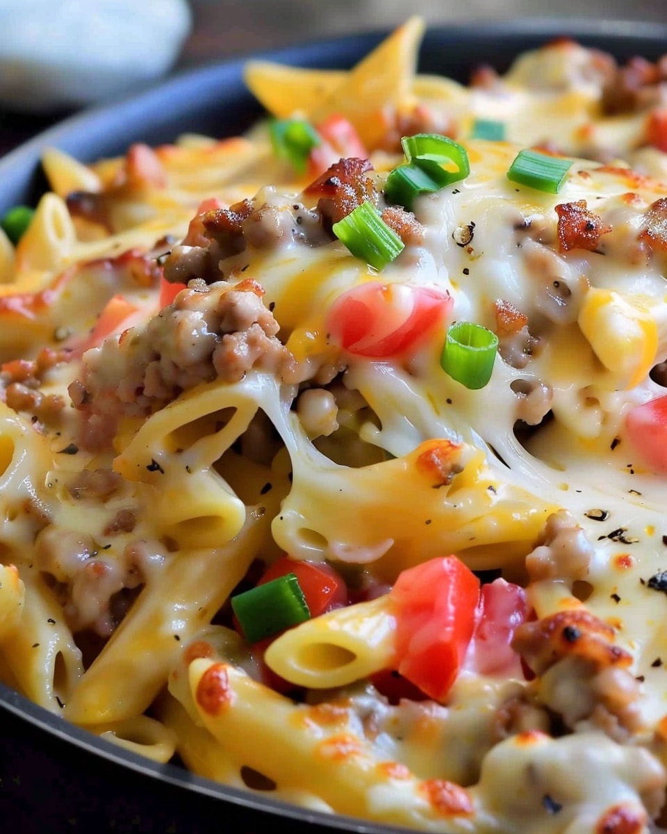 Loaded Cheeseburger Alfredo Pasta