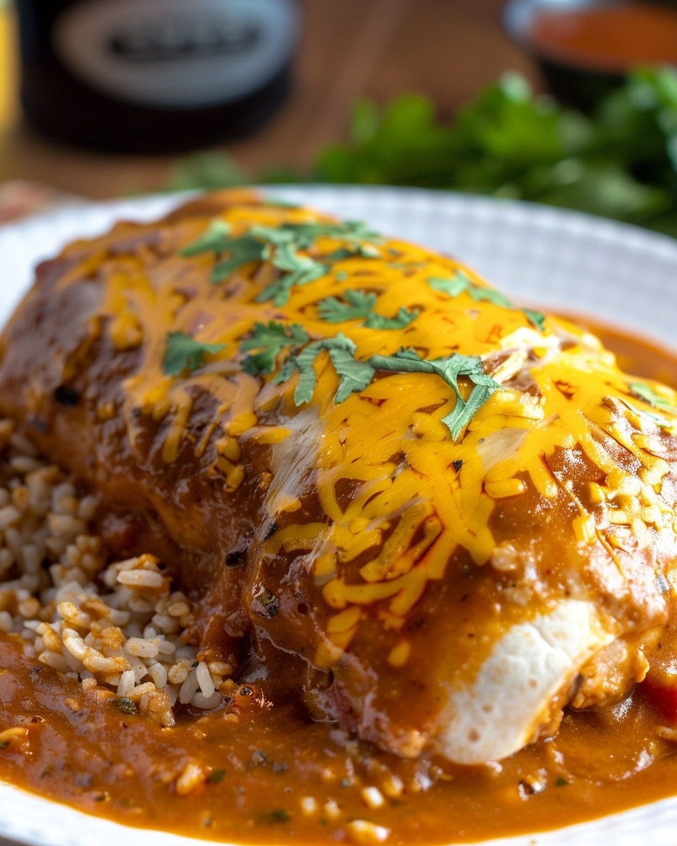 Mexican Enchirito (Smothered Burrito-Style Enchilada)