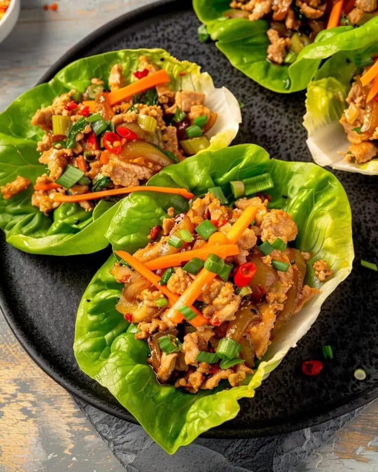 Moo Shu Chicken Lettuce Cups