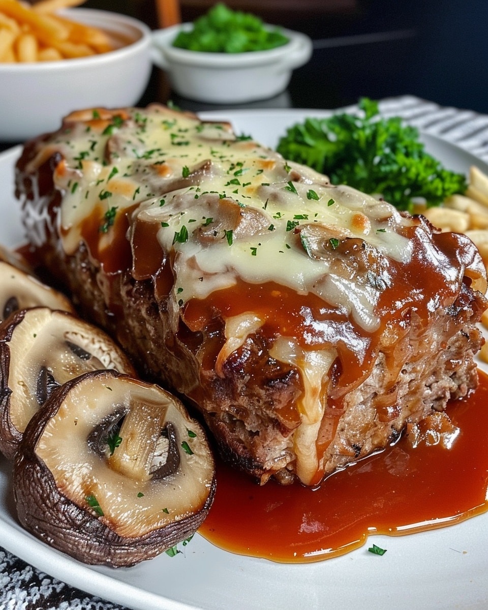 Mushroom Swiss Cheese Meatloaf