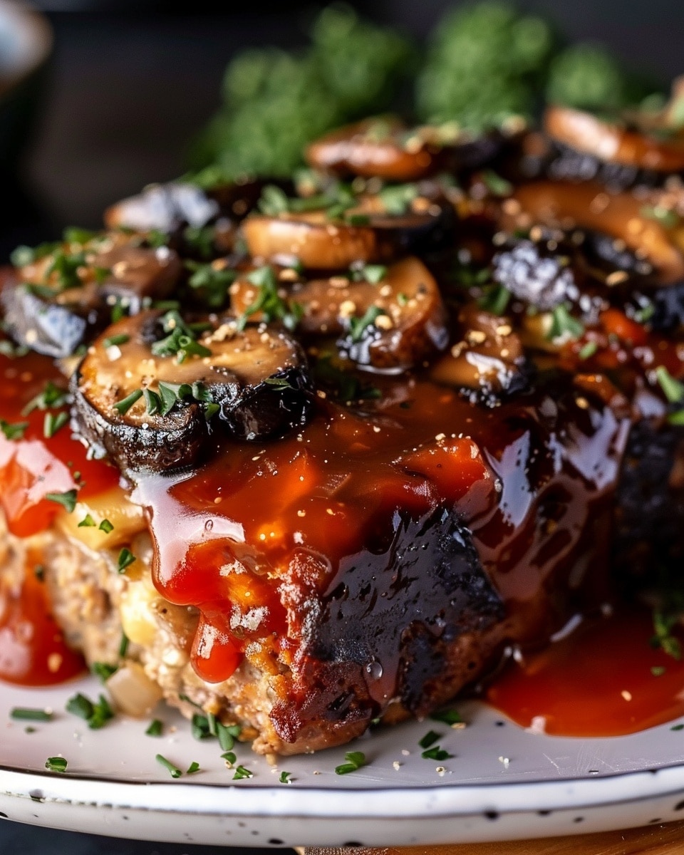 Mushroom Swiss Cheese Meatloaf