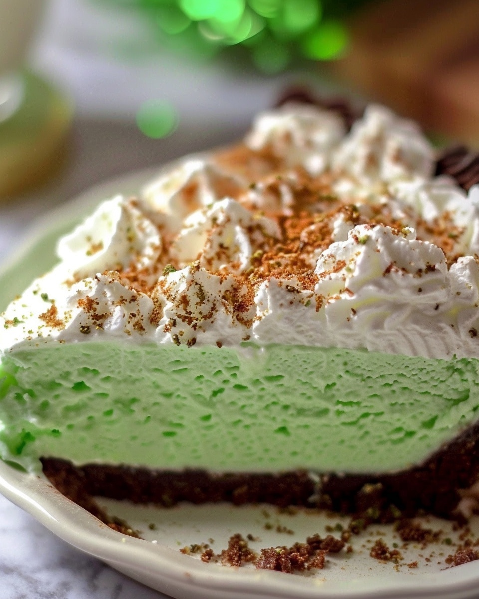 No-Bake Shamrock Shake Pie