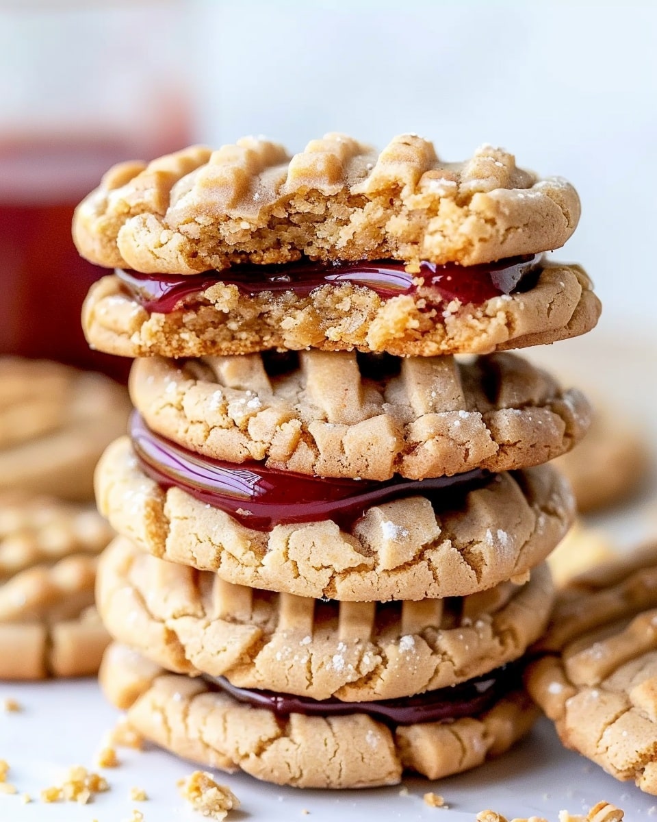 PB&J Stuffed Cookies