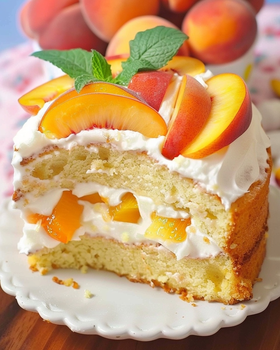 Peaches and Cream Cake