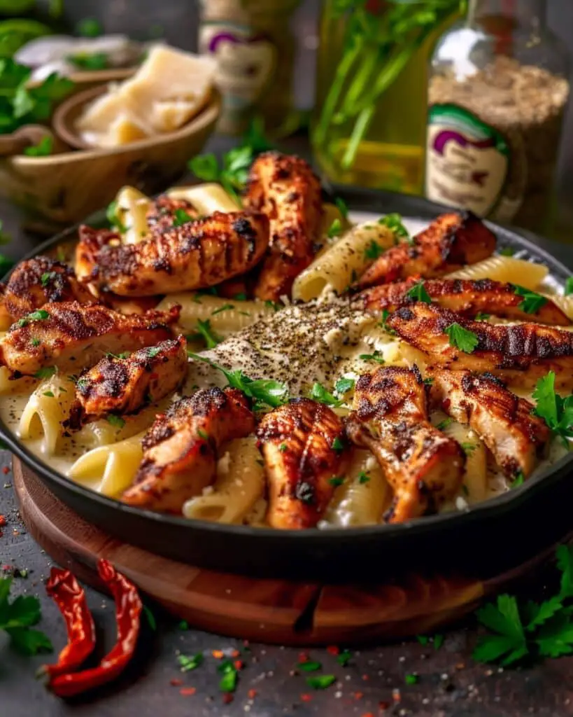 Rustic Cream Sauce Chicken Rigatoni