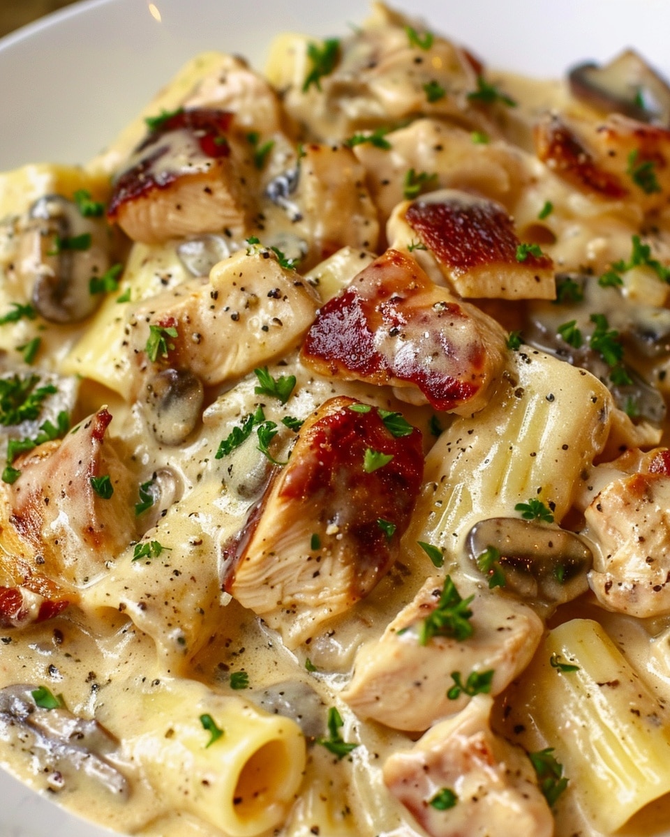 Rustic Cream Sauce Chicken Rigatoni