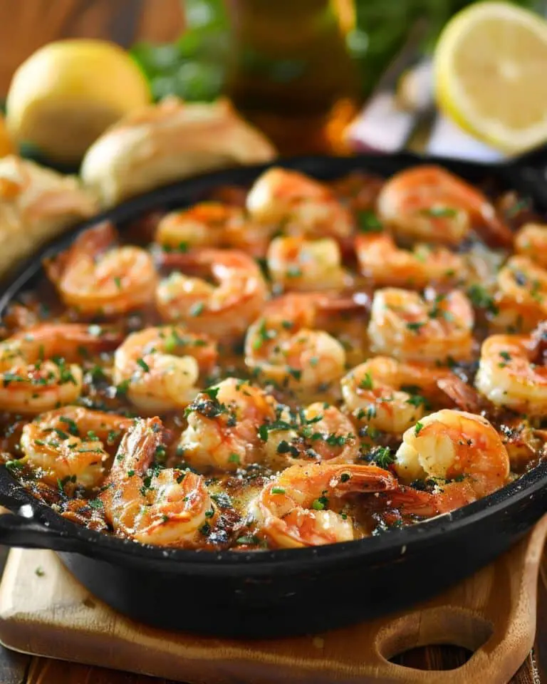 Ruth’s Chris Sizzling Barbecue Shrimp in Garlic Butter