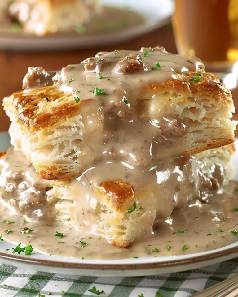 Sausage Gravy Biscuit Pie