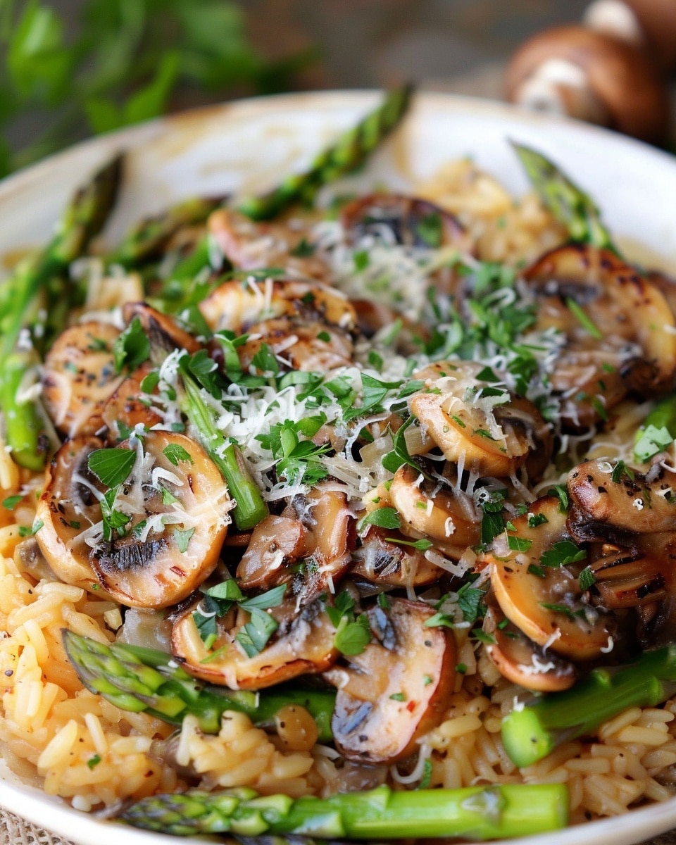 Sautéed Asparagus and Mushrooms