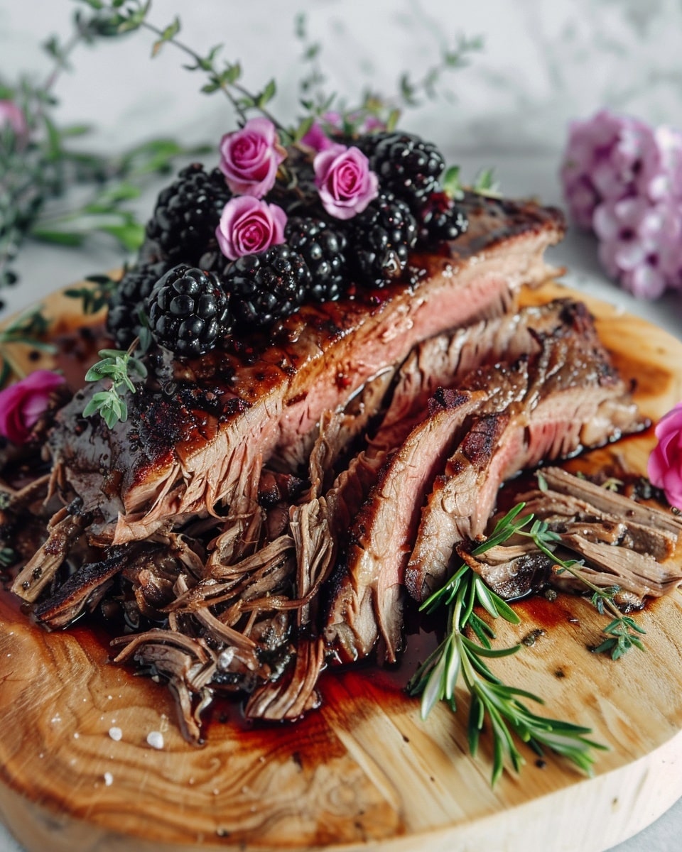 Slow Cooker Blackberry Balsamic Beef