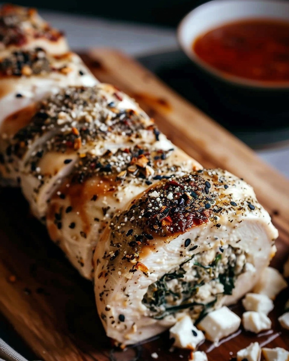 Spinach and Feta Chicken Rolls