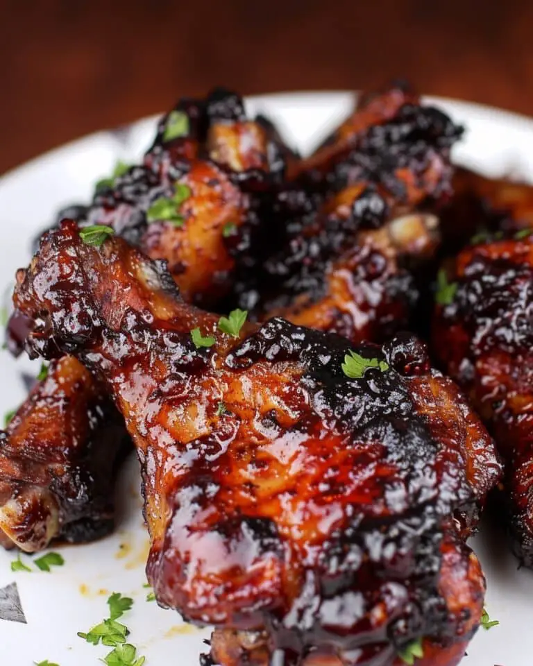 Sticky Blackberry Garlic Glazed Chicken Thighs