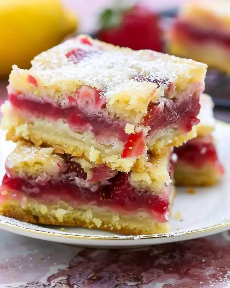 Strawberry Lemon Blondies