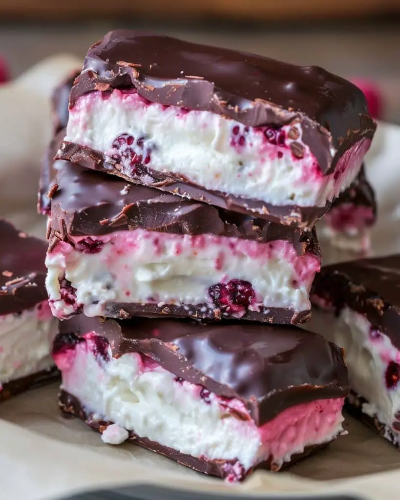 Sugar-Free Chocolate Raspberry Cream Bars