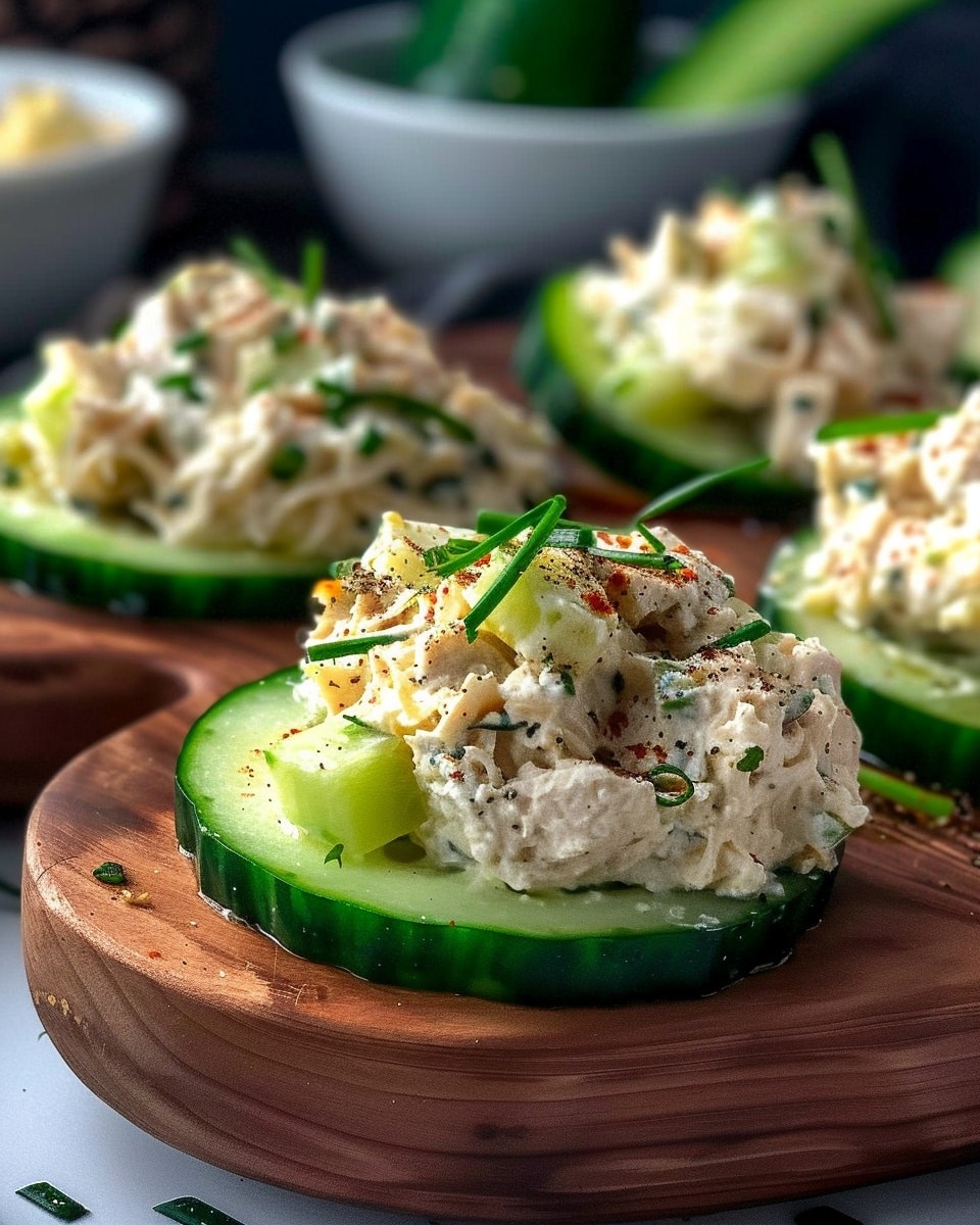 Tasty Tuna Salad on Cucumber Rounds in Just 10 Minutes
