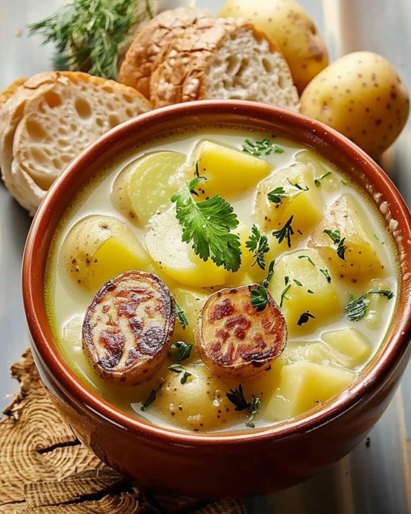 Traditional German Potato Soup Recipe (Kartoffelsuppe)