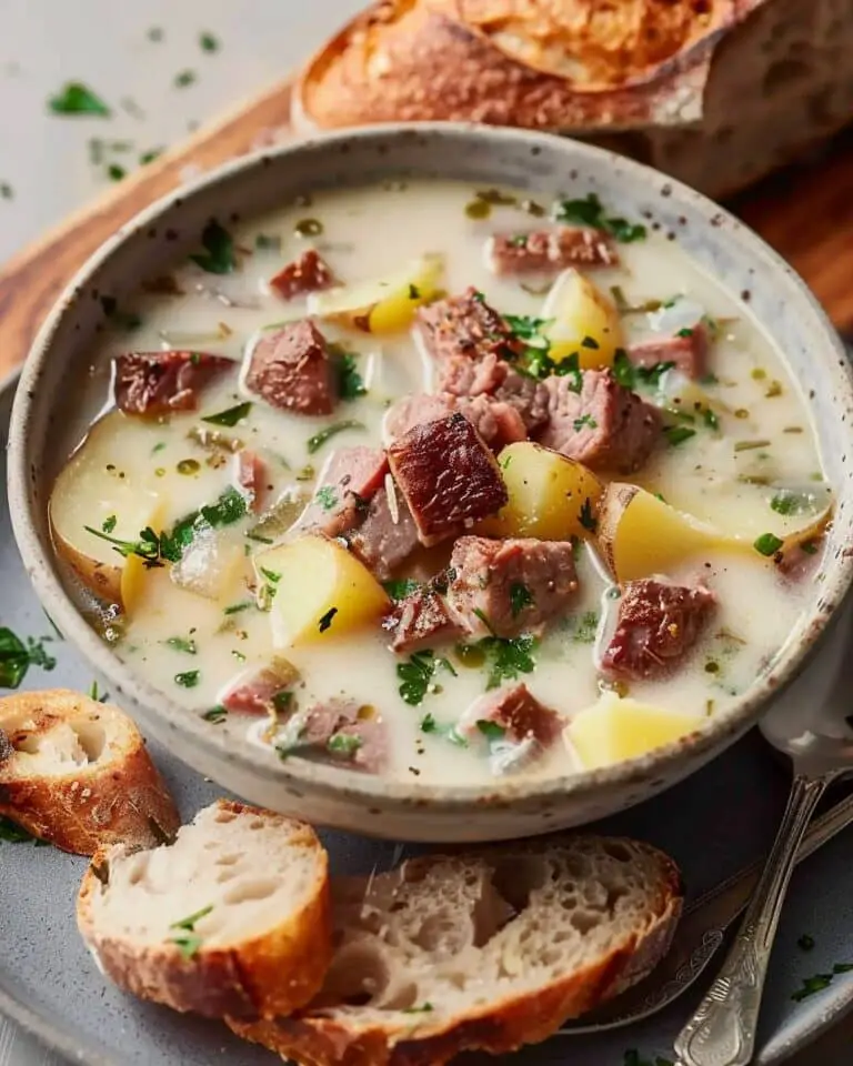 Traditional German Potato Soup Recipe (Kartoffelsuppe)