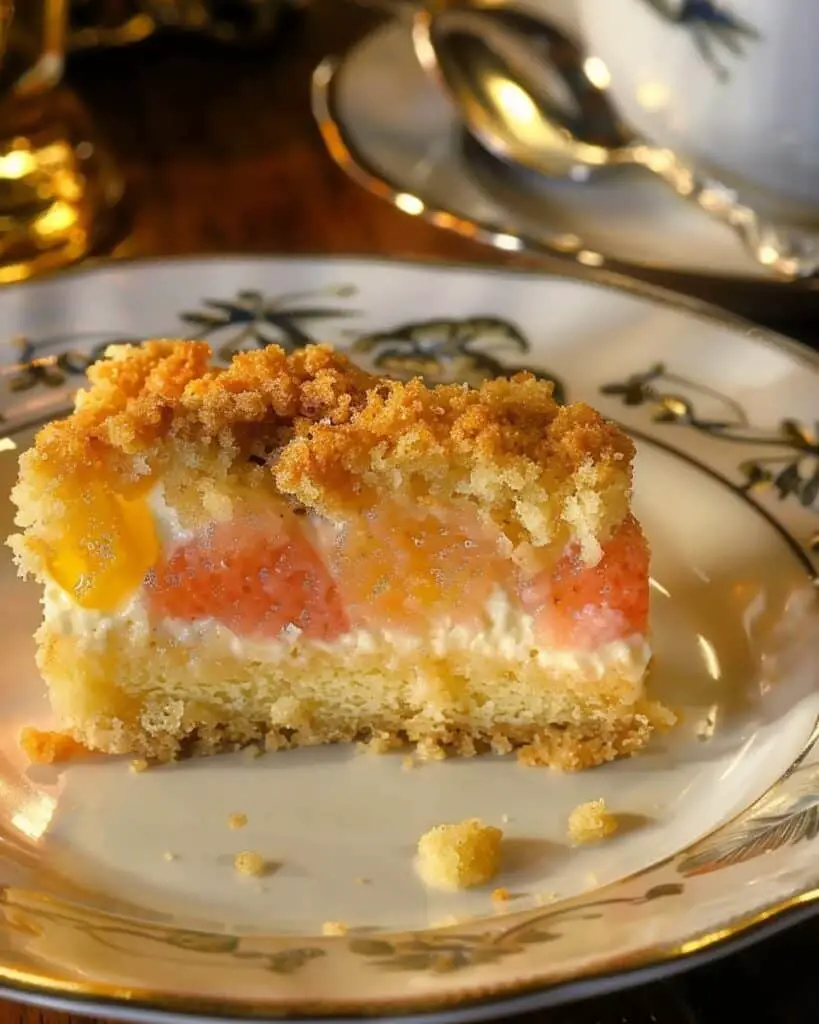 Tropical Fruit Cheesecake Crumb Cake Dessert