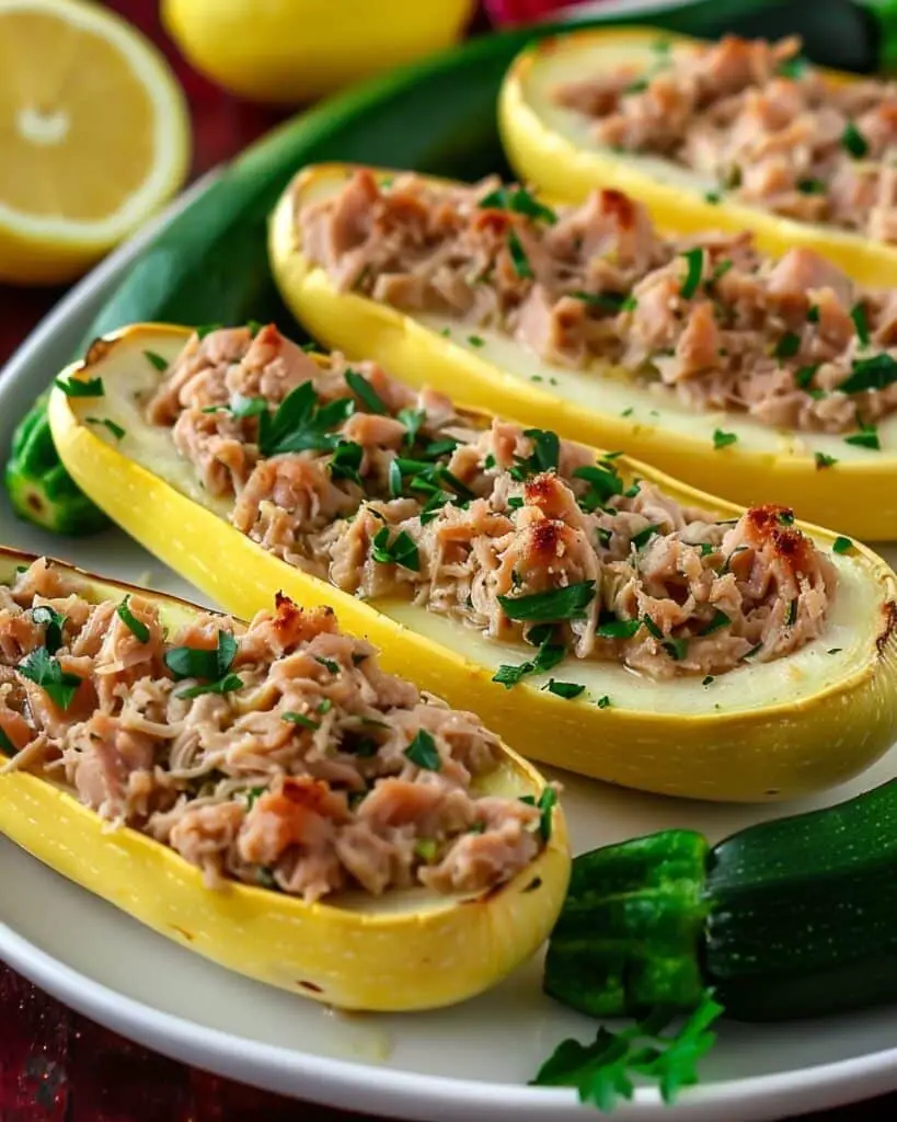 Zucchini Stuffed with Tuna