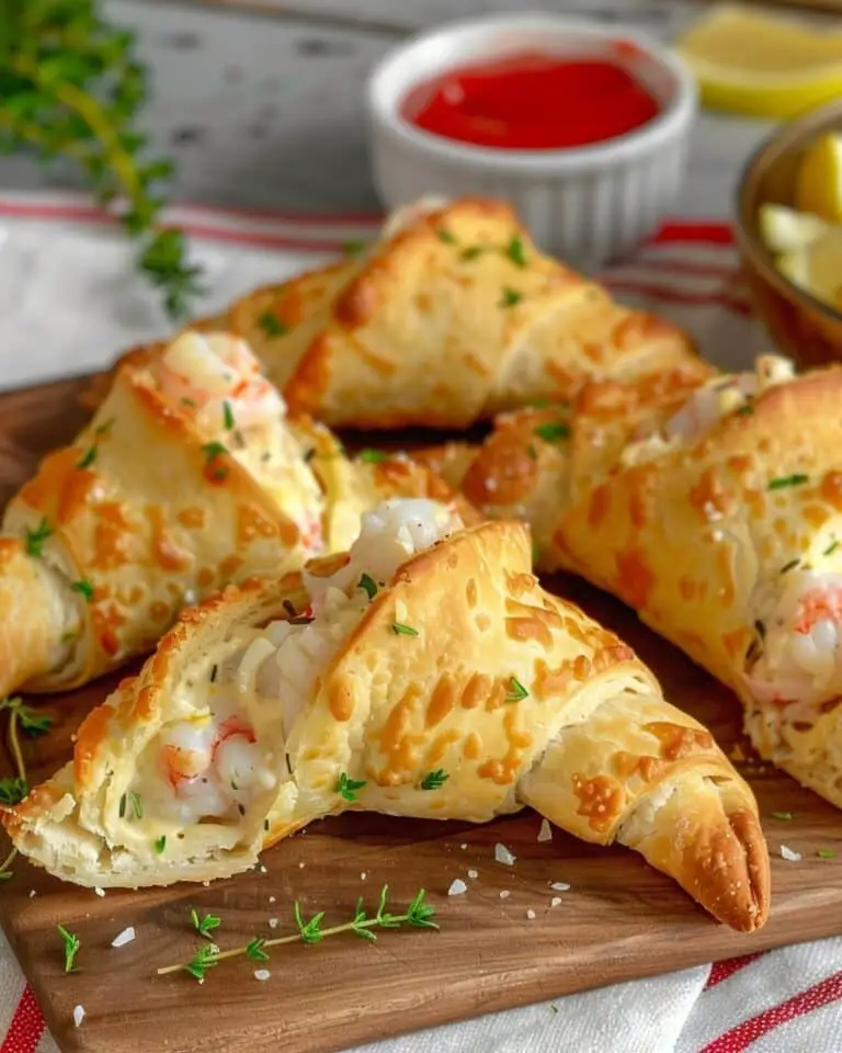 Cheesy Shrimp Crab Crescent Ring