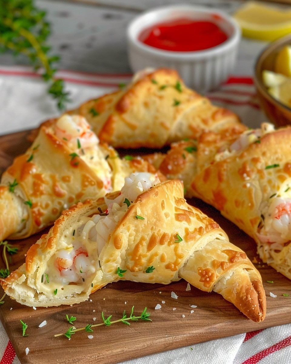 Cheesy Shrimp Crab Crescent Ring