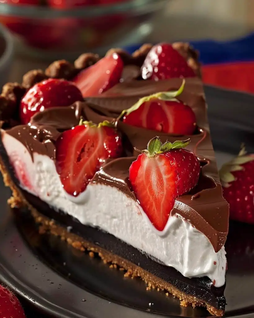 Chocolate Covered Strawberry Pie