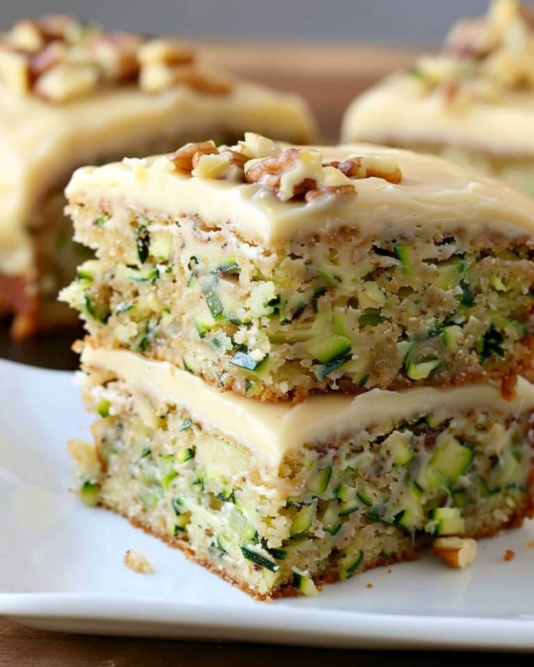 Keto Zucchini Bars with Creamy Caramel Frosting