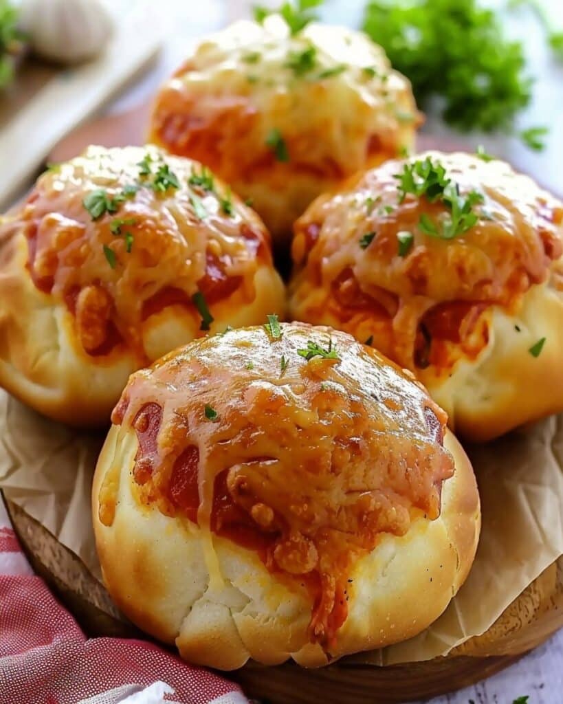 Cheesy Pizza Bombs with Savory Filling