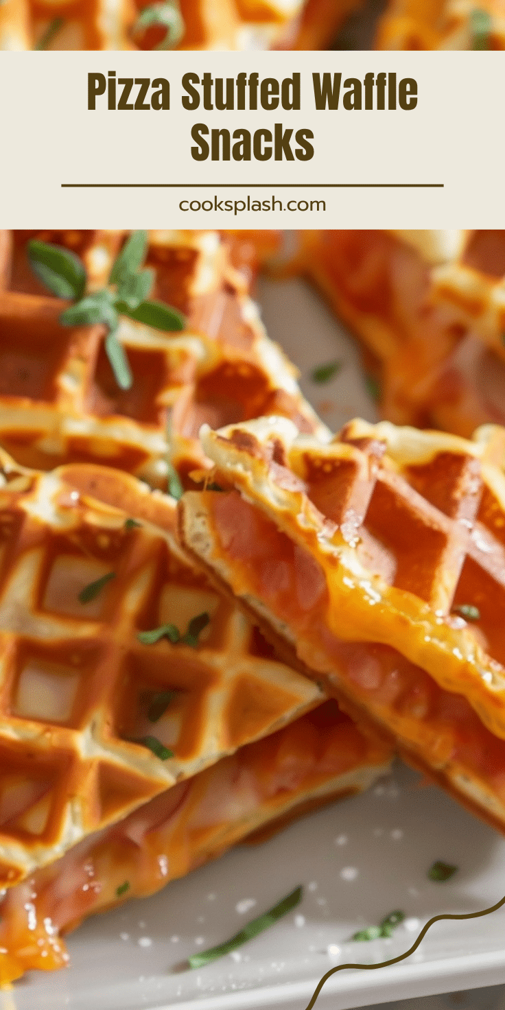 Cooked Snacks Pizza Stuffed Waffle Snacks | Cook Splash
