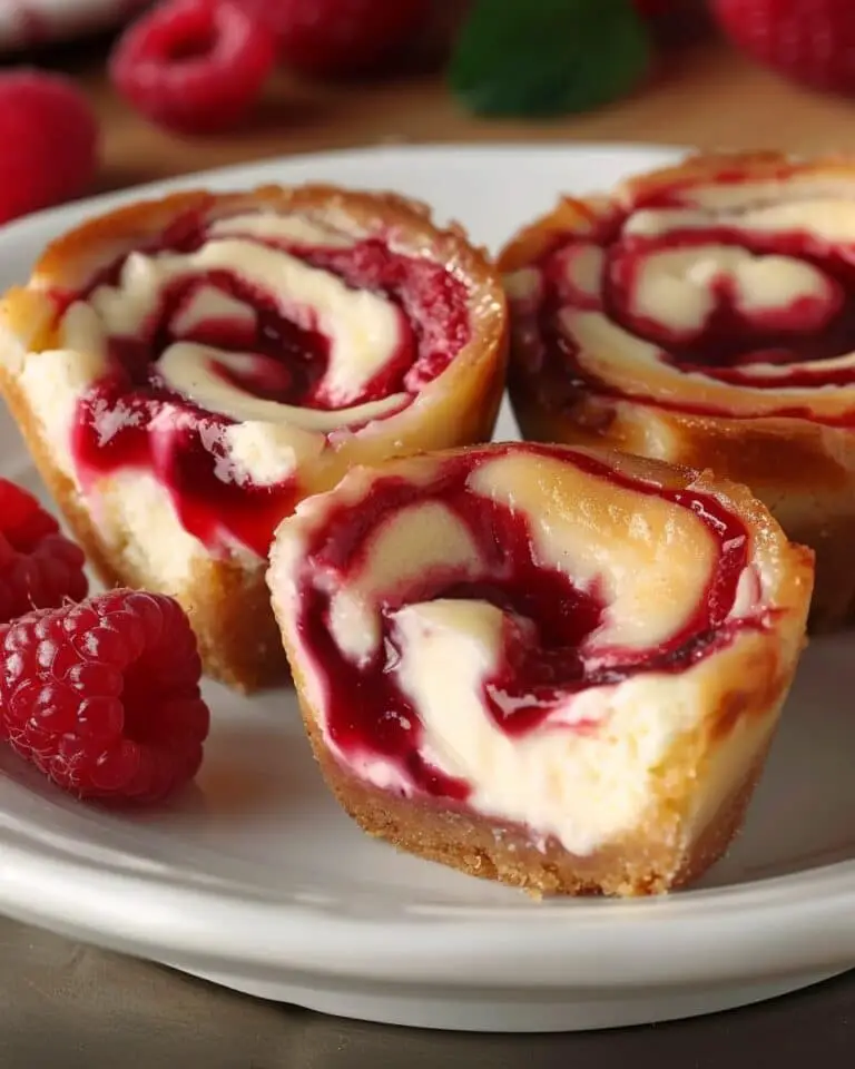 Raspberry Swirl Cheesecake Bites