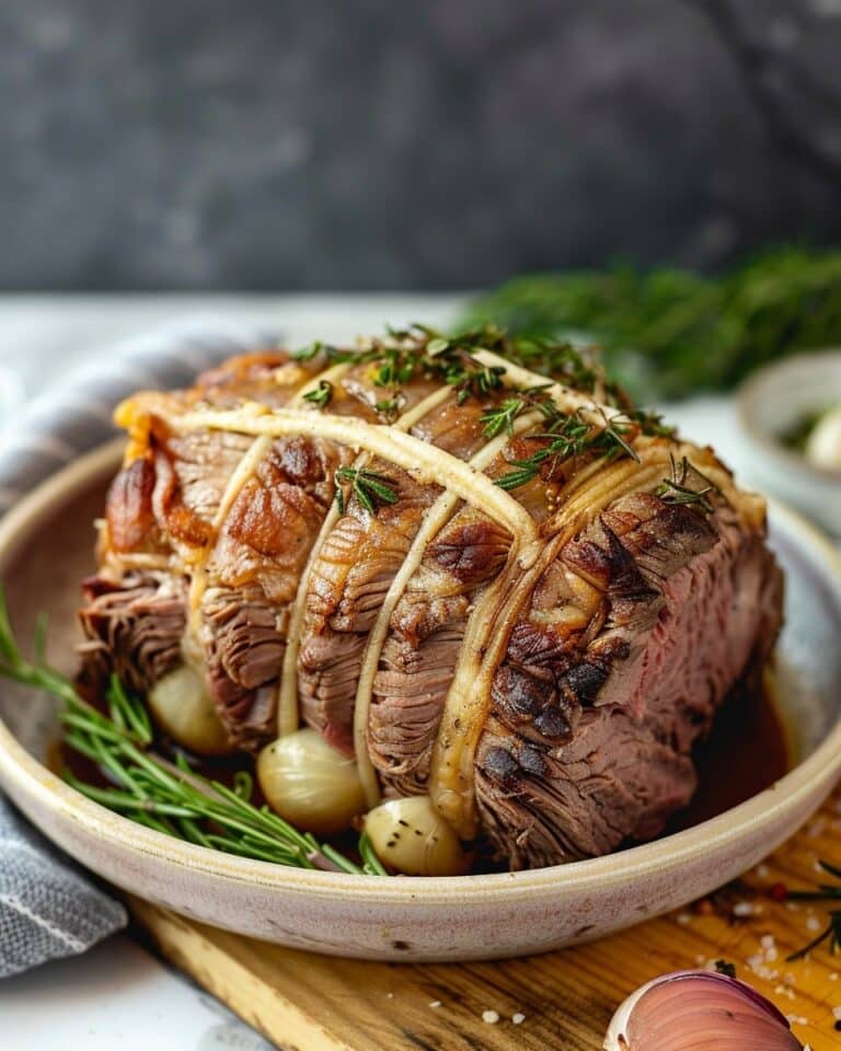 Slow Roasted Chuck Roast with Rosemary and Garlic