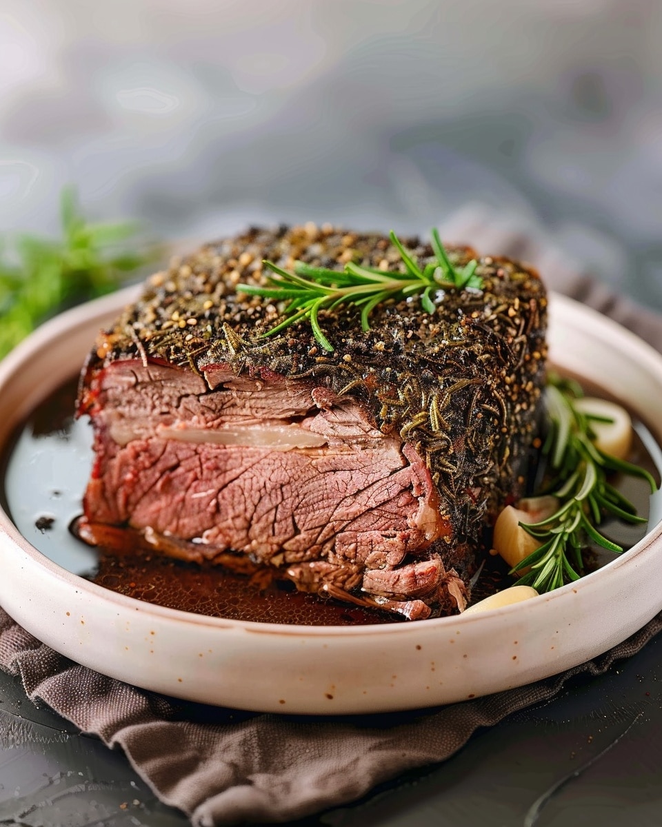 Slow Roasted Chuck Roast with Rosemary and Garlic