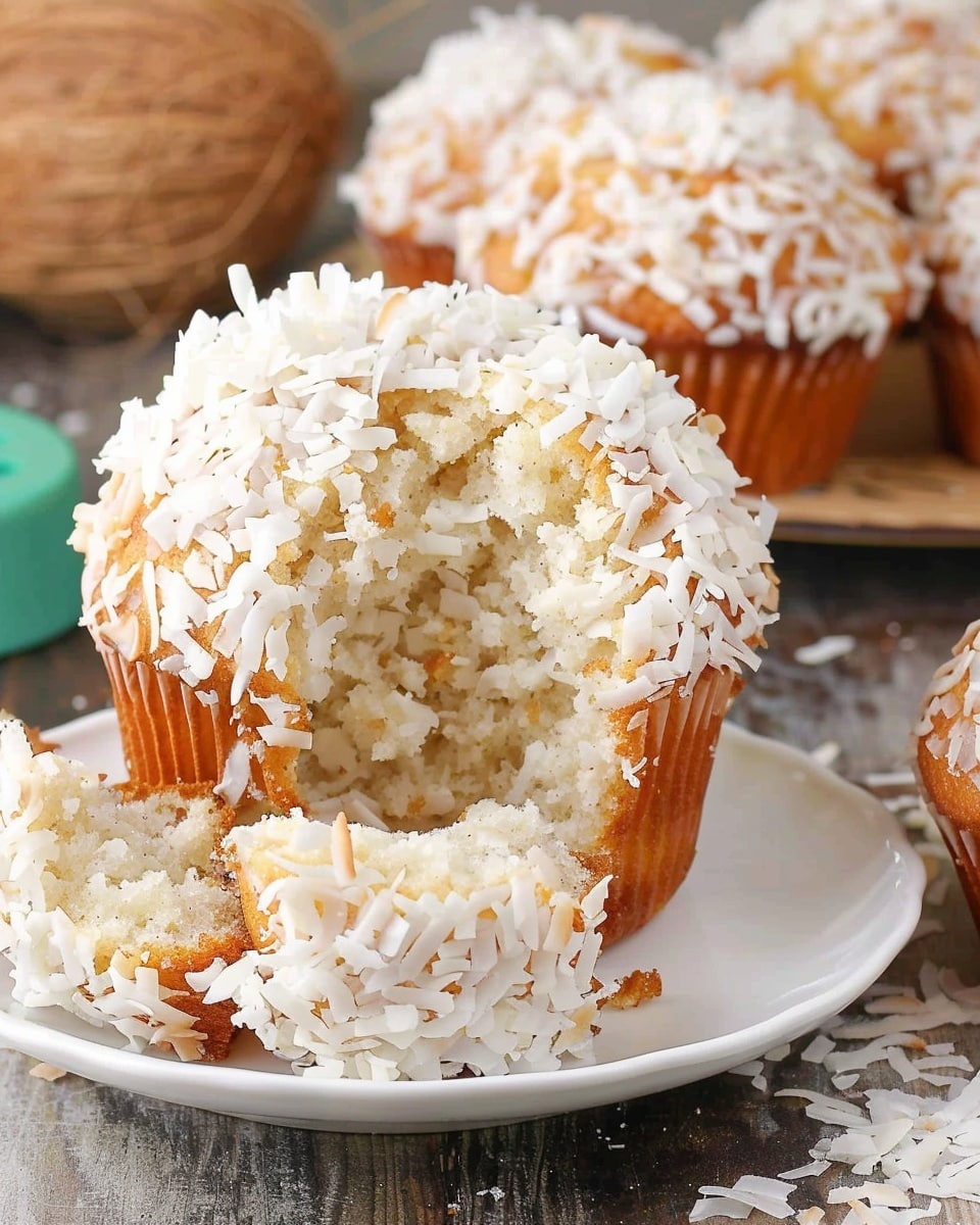 Soft & Fluffy Coconut Muffins