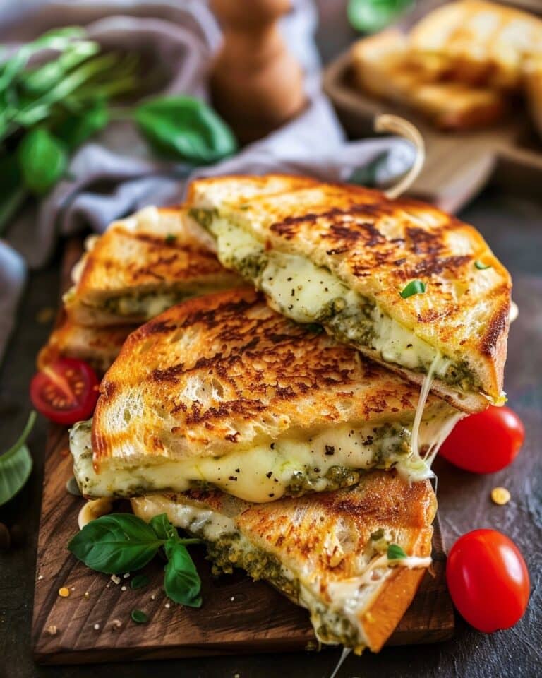 Sourdough Pesto Grilled Cheese