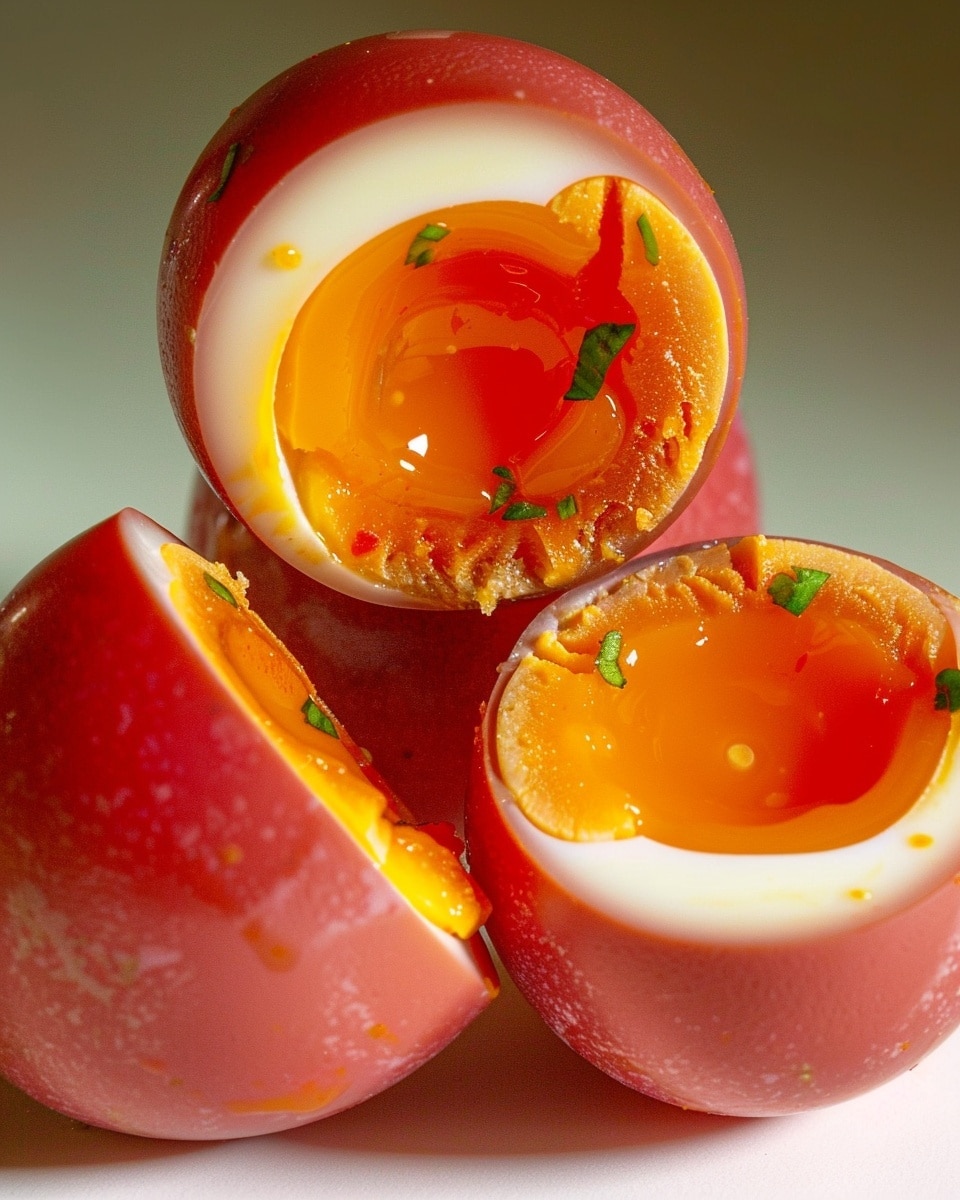 Spicy Bloody Mary Brined Eggs