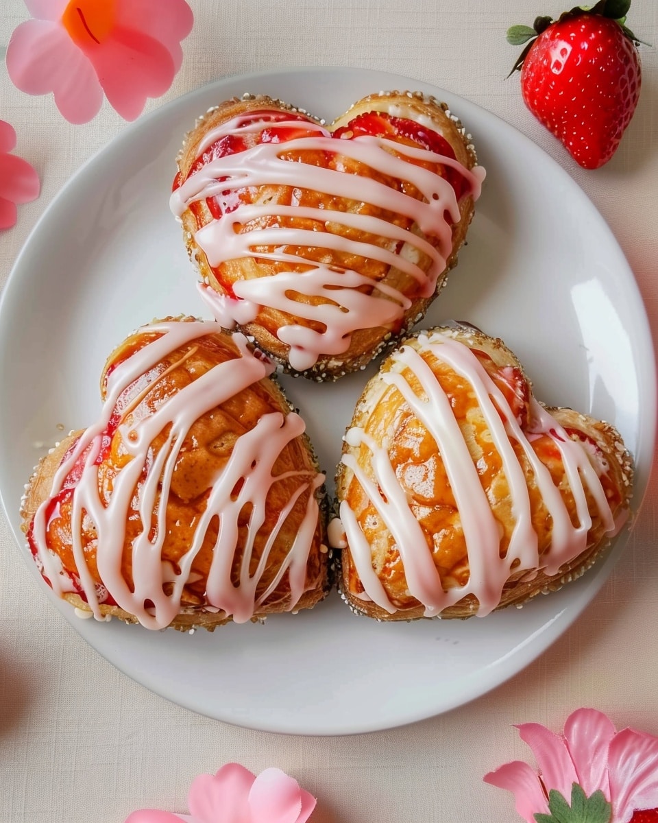 Strawberry Cream Cheese Heart Danishes
