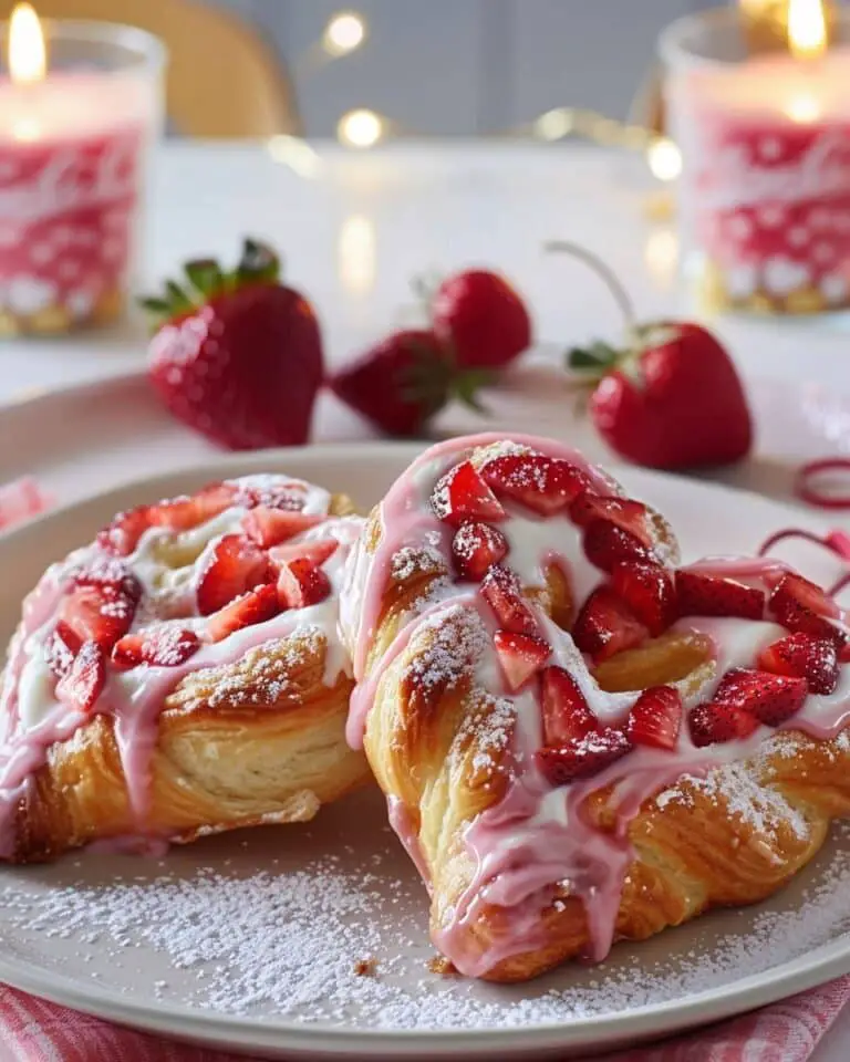 Strawberry Cream Cheese Heart Danishes