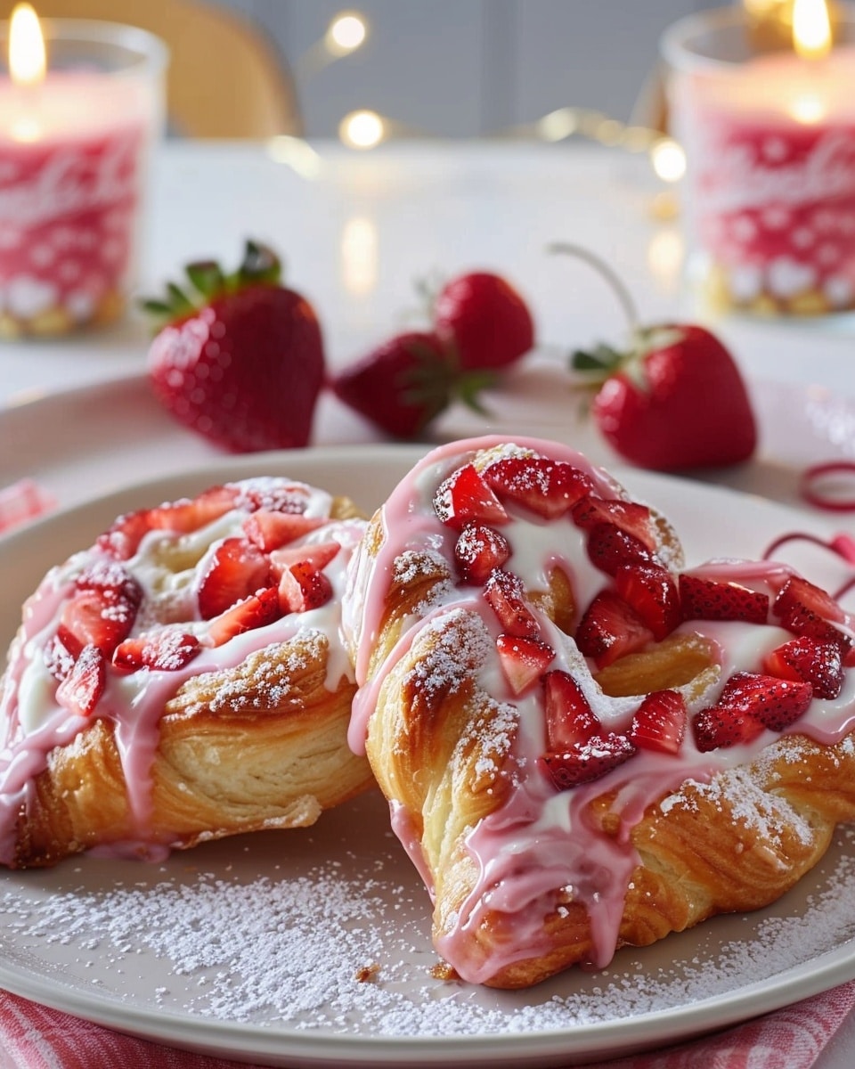 Strawberry Cream Cheese Heart Danishes