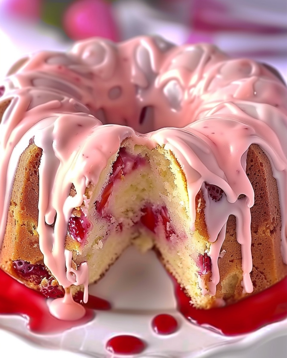 Strawberry Cream Cheese Pound Cake