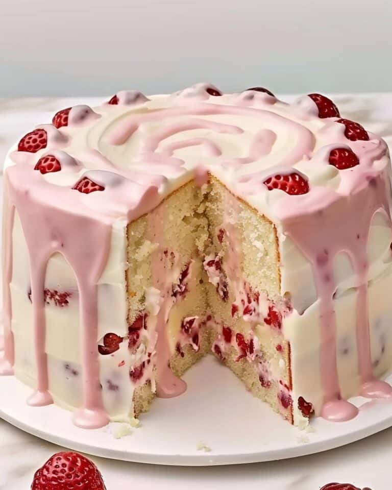 Strawberry Cream Cheese Pound Cake