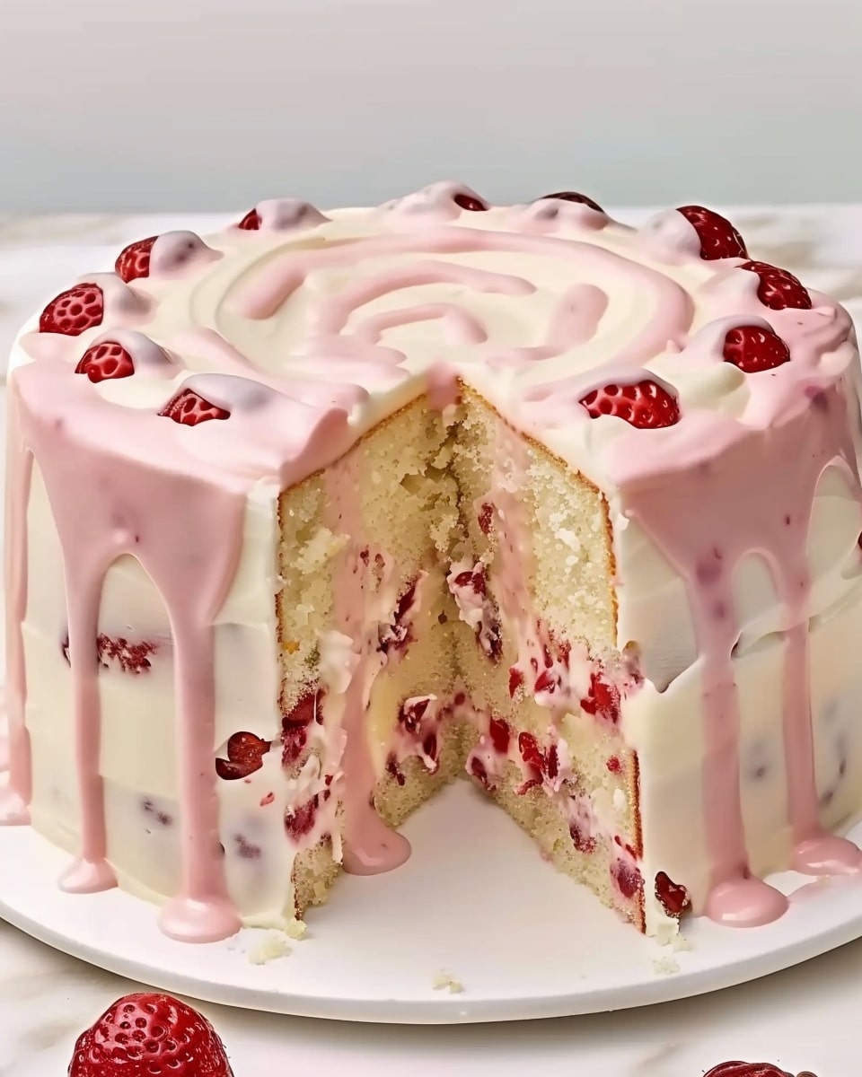 Strawberry Cream Cheese Pound Cake