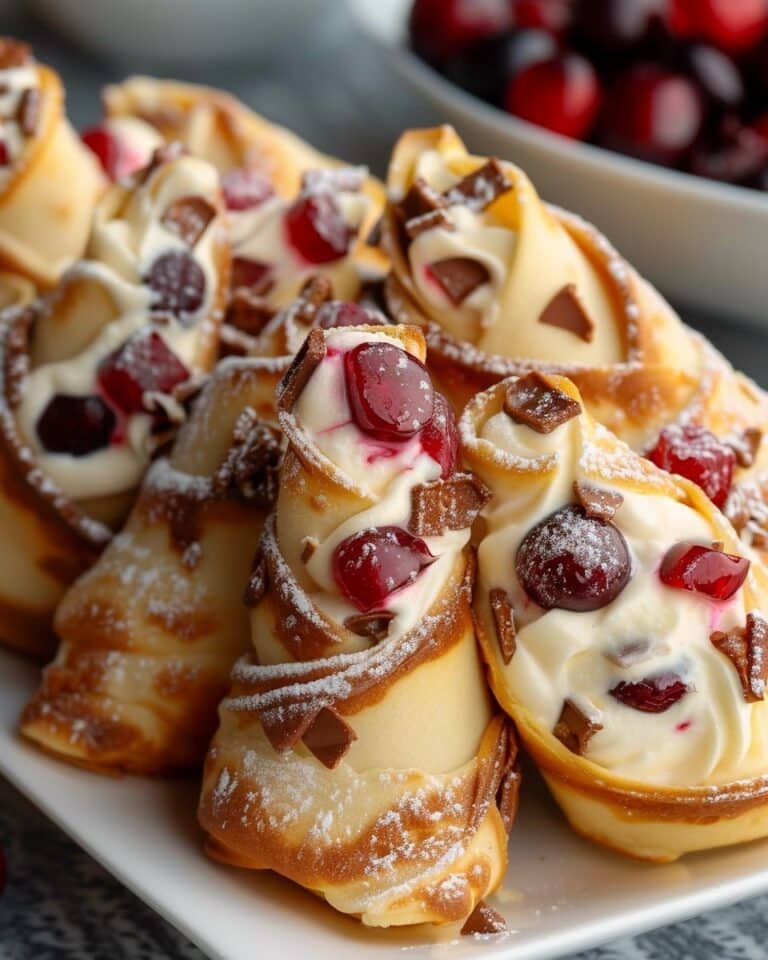 Sugar-Free Cherry Cream Cannoli Rolls