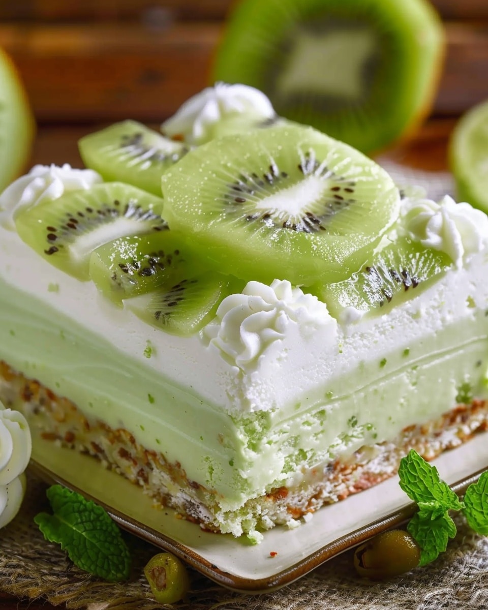 Sugar-Free No-Bake Kiwi Lime Cream Bars