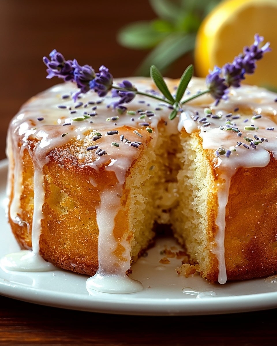 Mini Lemon Cakes with Lavender Glaze