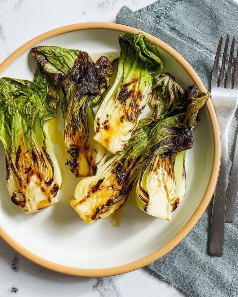 Grilled Bok Choy with Sesame and Garlic Recipe