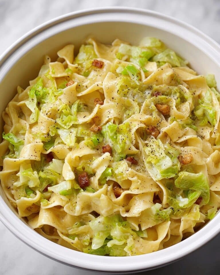 Slow Cooker Buttery Cabbage and Noodles Recipe