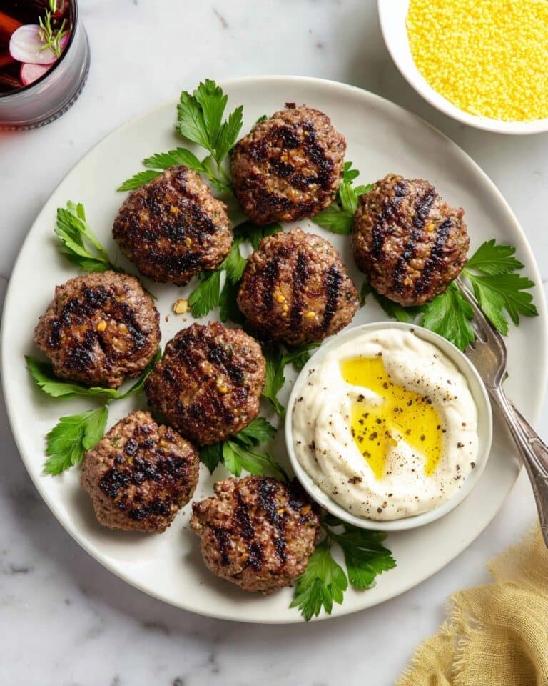 Grilled Moroccan Meatballs with Yogurt Sauce Recipe